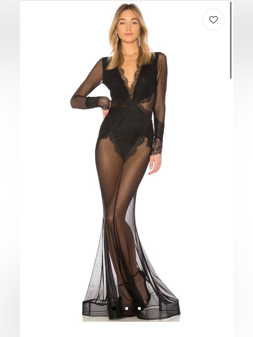 Revolve x Michael Costello Martin gown black xs FLAWED please see description